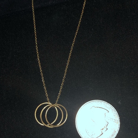 π 3 circle pendants 16β gold like chain - Picture 8 of 14